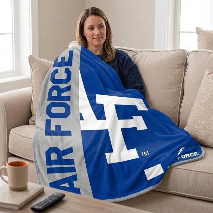 Proformance Home NCAA Air Force Falcons Endzone Ultra Soft Tailgate Throw