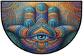 Mandala Half Round Door Mat Semi Moon Rug Fireplace Carpet Area Rugs | Colorful Bohemia Non Slip Absorbent Half Circle Mat Carpet for Indoor Outdoor Patio Kitchen Bathroom Entryway Home Decor