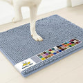 Muddy Mat® | Super Water Absorbent Door Mat Indoor, Microfiber Quick Dry Chenille Entryway Rug, Slip Resistant Front Door Mat, Indoor Mats for Entryway, Machine Washable Pet Rug, Baby Blue 5ft x 7ft