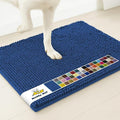 Muddy Mat® | Super Water Absorbent Door Mat Indoor, Microfiber Quick Dry Chenille Entryway Rug, Slip Resistant Front Door Mat, Indoor Mats for Entryway, Machine Washable Pet Rug, Navy Blue 36" x 46"