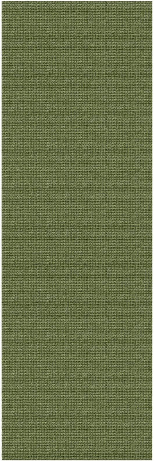 IOHOUZE Washable Runner Rug 3x8 Non Slip Rubber Backed Wide Hallway Runner Entryway Runner Indoor, Kitchen Rugs Woven Floor Carpet for Hall Entrance Bedroom, Olive Green/Earthy Green