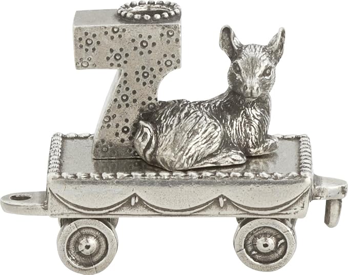 DANFORTH – Birthday Train (7- Fawn) – Candleholder, Handcasted Pewter Birthday Party Decorations – Made in USA