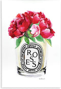 Fashion Designer Rose Glass, 13 x 19 Inch Mounted Print on Wall Plaque | Stupell Industries · By Amanda Greenwood · Ready to hang · Giftable floral accent · Made in USA