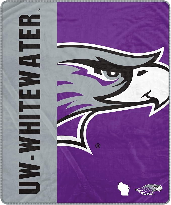 Pegasus Sports NCAA Wisconsin Whitewater Warhawks Endzone Ultra Soft Tailgate Throw