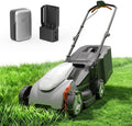 Litheli 14 Inch Cordless Lawn Mower, Ergonomic Lightweight Grass Cutter with Adjustable Handle, 5.0Ah Battery & Charger, Brushless Motor, Cutting Height 1-2.5 in, Easy Push for Older Adults