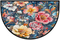 Spring Flowers Half Round Rug Half Moon Door Mat Half Circle Rugs | Rainbow Art Washable Non-Slip Semi Circle Rug Welcome Half Round Door Mat Indoor Entrance Kitchen Bedroom Living Room Decor