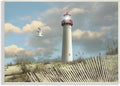 Stupell Industries 'Cape May Sand Dune Fence Lighthouse Beach Scene with Seagull', Wall Plaque Art, 19 x 13 Inches, Easy to Hang and Sturdy, Made in USA, by Alan Giana & Company