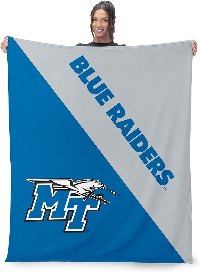Northwest NCAA Silk Touch Throw Blanket, Ultra Soft Plush Polyester, Lightweight Warm Decorative Fan Gift, 46 x 60 in