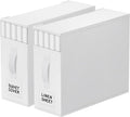 StorageTastic 2 Pack Bed Sheet Closet Organizers and Storage,Sturdy Foldable Storage Containers with Window and Label,Storage and Organization for Bedding Sheets,Duvet Covers,Blankets (White)