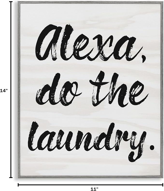 Alexa Do Laundry Comic Pop Culture, 11 x 14 Inch Framed Giclée Print | Stupell Industries · By Lil' Rue · Ready to hang · Great for laundry room decor · Made in USA