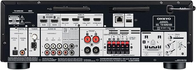 Onkyo TX–NR5100 7.2-Channel 8K Smart AV Receiver - Black