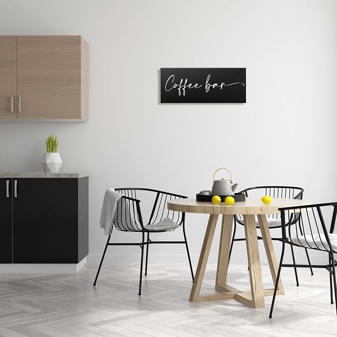 Stupell Industries 'Coffee Bar Classy Script'| Canvas Art | Stupell Industries | 24 x 10 Inches, Easy to Hang and Sturdy, Made in USA, by Lux + Me Designs