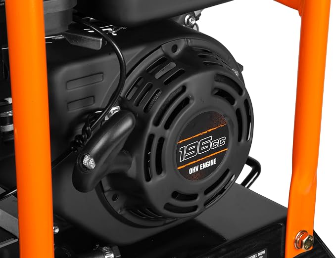 WEN 6.5HP 196cc Plate Compactor with Wheels and 3350-Pound Compaction Force (56096)