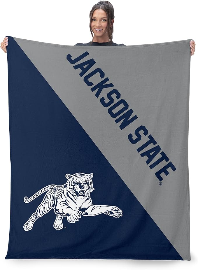 Northwest NCAA Silk Touch Throw Blanket, Ultra Soft Plush Polyester, Lightweight Warm Decorative Fan Gift, 46 x 60 in