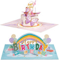 Paper Love Birthday Pop Up Cards 2 Pack - Includes 1 Butterfly Birthday Cake and 1 Happy Birthday Rainbow, For Adults or Kids -5" x 7" Cover - Includes Envelope and Note Tag