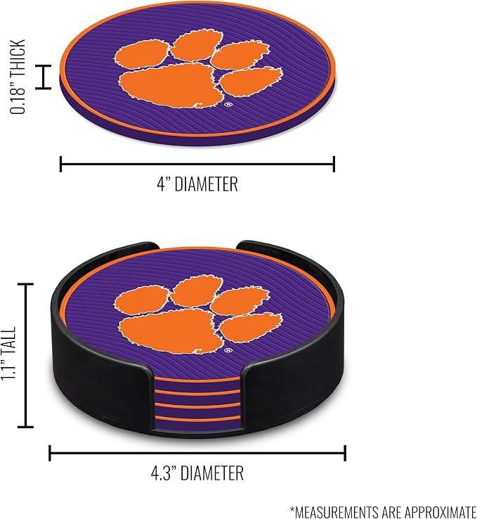 Rico Industries NCAA 4pack Coaster Set - Classic Favorites