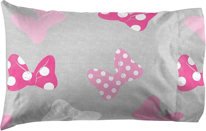 Disney Minnie Mouse Kids 5 Piece Twin Comforter Set for Girls, Pink | Bed in a Bag, Reversible Comforter, Sheets & Sham, Super Soft Microfiber, All Season, Machine Washable (Officially Licensed)