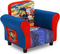 Delta Children Upholstered Chair with PAW Patrol Graphics, Wood Frame, Plush Foam Padding, Side Pockets, for Toddlers and Kids