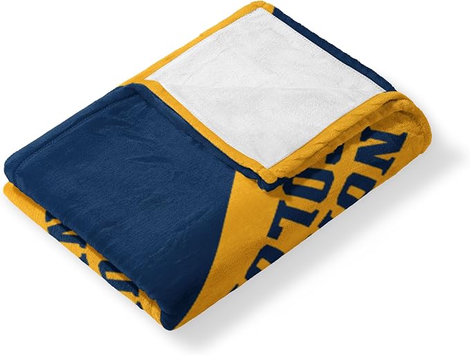 Northwest NCAA Silk Touch Throw Blanket, Ultra Soft Plush Polyester, Lightweight Warm Decorative Fan Gift, 46 x 60 in