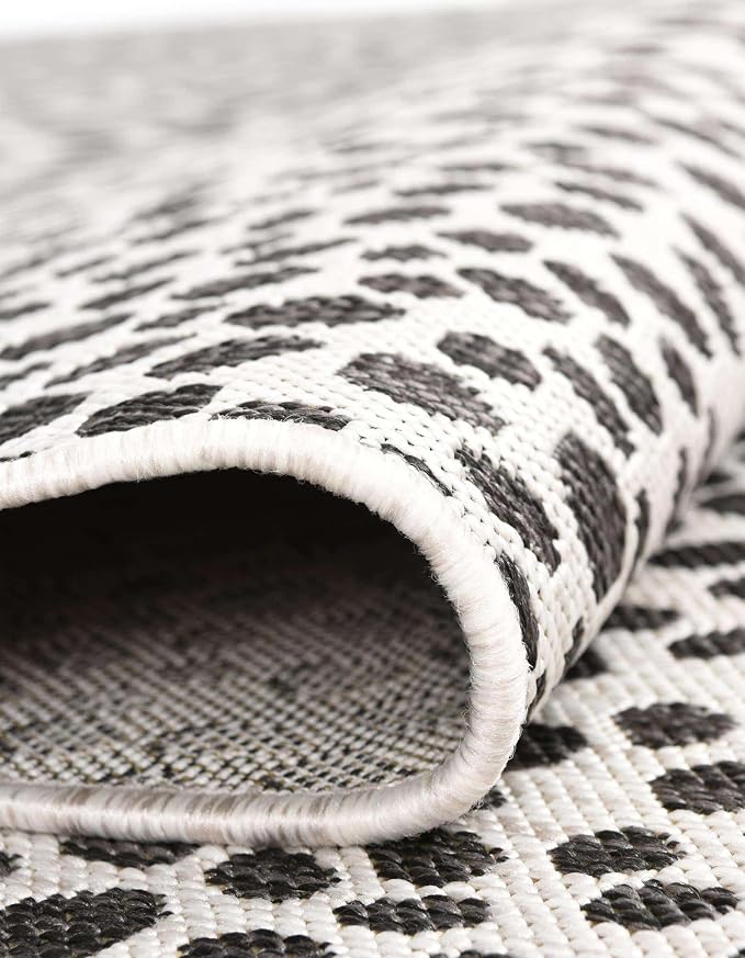 Jill Zarin Jill Zarin Outdoor Collection Area Rug - Cape Town (3' 1" x 6' 1" Hearth Black/Ivory)