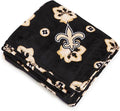 Vera Bradley Women's Fleece NFL Oversized Throw Blanket (Multiple Teams Available), Neworleanssaintsonblack/Goldbandana, One Size