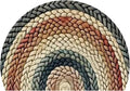 Fchen art Non-Slip Half Round Door Mat 32"x47",Boho Semicircle Rug, Absorbent Microfiber Tufted Bath Mat, Colorful Bohemian Floor Mat for Indoor Bathroom Kitchen Living Room Entrance