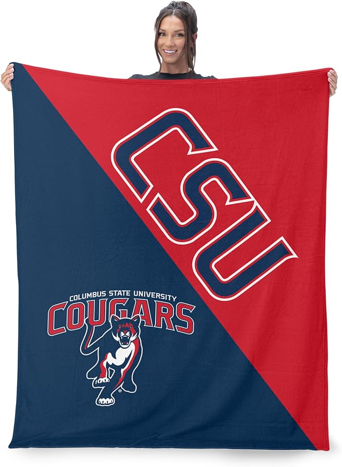 Northwest NCAA Silk Touch Throw Blanket, Ultra Soft Plush Polyester, Lightweight Warm Decorative Fan Gift, 46 x 60 in