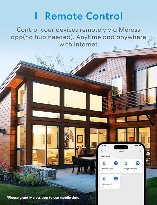 meross 4 Pack Smart Dimmer Switch Single Pole Supports Apple HomeKit, Alexa Google Assistant & SmartThings, 2.4Ghz WiFi Light Switch for Dimmable LED, Neutral Wire Required, Remote Control Schedule | Supports HomeKit, Alexa, Google & SmartThings, 2.4GH...