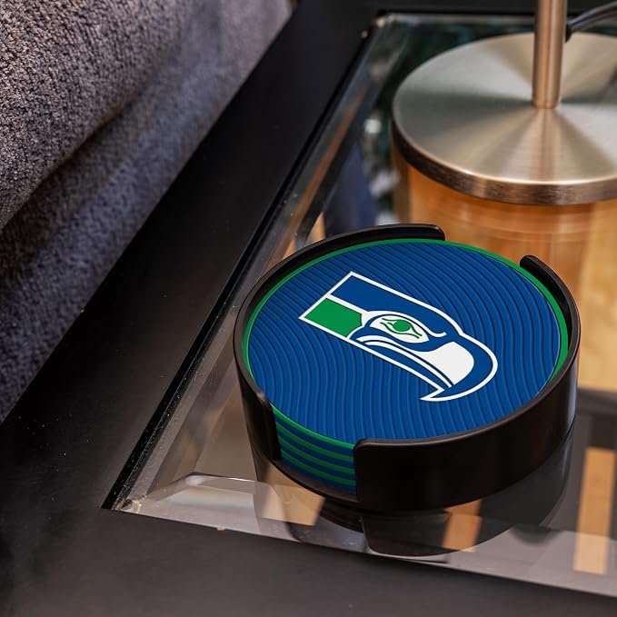 Rico Industries NFL Football Classic Favorites: PVC Coaster Set (4-Pack)