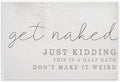 Half Bath Humor Comic Phrase, 13 x 19 Inch Mounted Print on Wall Plaque | Stupell Industries · By Lil' Rue · Ready to hang · Great gift for bathroom decor · Made in USA