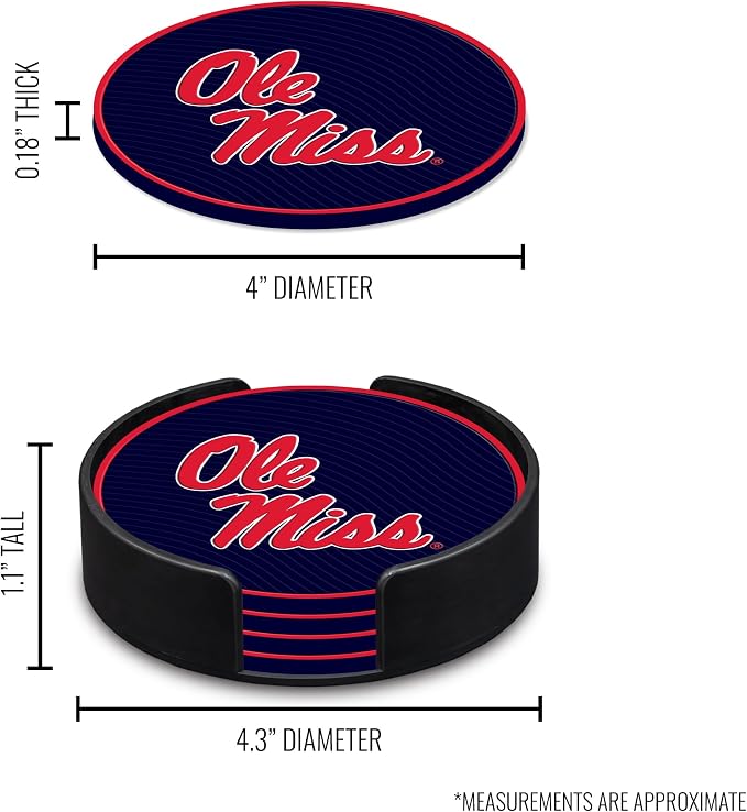 Rico Industries NCAA 4pack Coaster Set - Classic Favorites