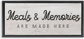 Meals and Memories Kitchen Sign, 10 x 24 Inch Canvas in Floater Frame | Stupell Industries · By Lil' Rue · Ready to hang · Rustic charm for kitchen or dining room · Made in USA