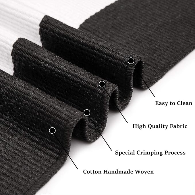 KILOCOCO Buffalo Plaid Checkered Rug 7.5x10 ft Black White Living Room Rug | Machine Washable Rug for Porch Patio, Indoor Outdoor Rugs, Cotton Dining Room Carpet, Low Pile Farmhouse Bedroom Rug