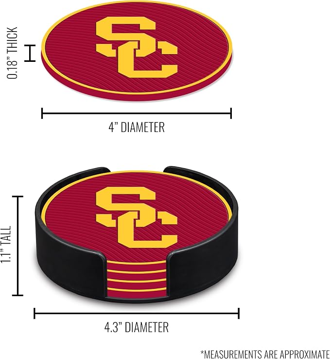Rico Industries NCAA 4pack Coaster Set - Classic Favorites