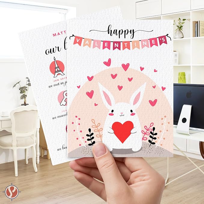 Linen Textured Greeting Cards Set – 4.5" x 6" Blank White Cardstock & Envelopes – Customized Personalized Cards for Business, Holidays, Birthdays, Wedding Invitations, All Occasion – 25 per Pack