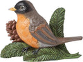 Enesco Jim Shore Heartwood Creek Robin Bird with Pinecone Figurine- Stone Resin Hand Crafted Collectible Mini Figurines Home Decor Statue, 4 Inch