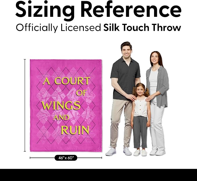 Northwest Sarah J. Maas A Court of Wings and Ruin Silk Touch Throw Blanket, 46 x 60 in