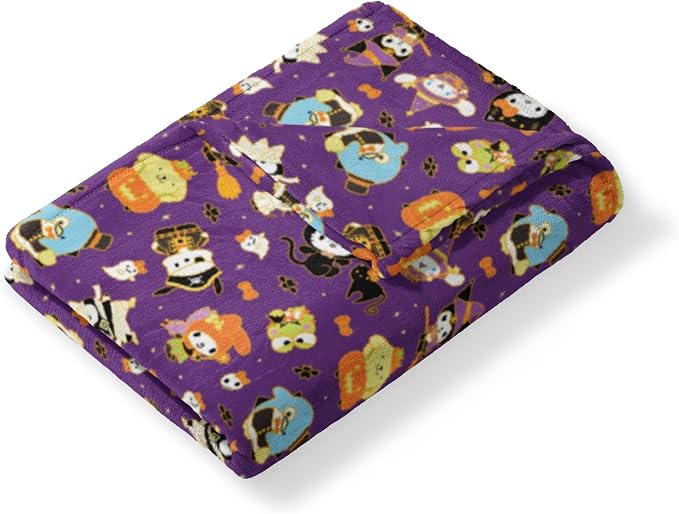 Northwest Hello Kitty Silk Touch Throw Blanket, 50" x 70", Halloween Gold