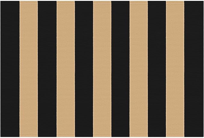 IOHOUZE Black Tan Striped Rug 27.5" X 43" Front Door Mats Outdoor, Washable Rug for Front Porch Decor, Spring Summer Welcome Mats Outdoor Indoor, Doormat for Farmhouse/Entryway/Home Entrance