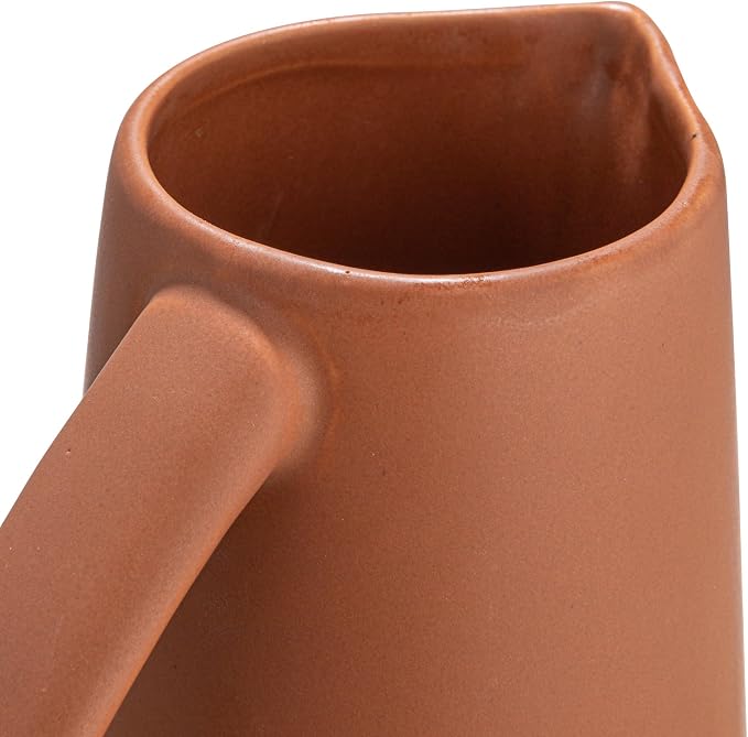 Bloomingville Modern Stoneware Pitcher, Matte Terracotta