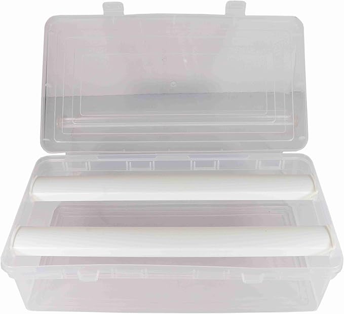 Multipurpose Plastic Storage Box with 2 Adjustable Rods l Storing Box For Bangles, Chuda, Kada, Watches, Scrunchies I (Transparent_2-Rod)