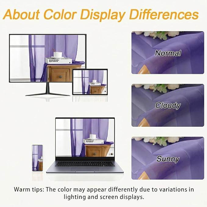 Gwine Short Kitchen Sheer Curtains 24 Inch Length - Image 3