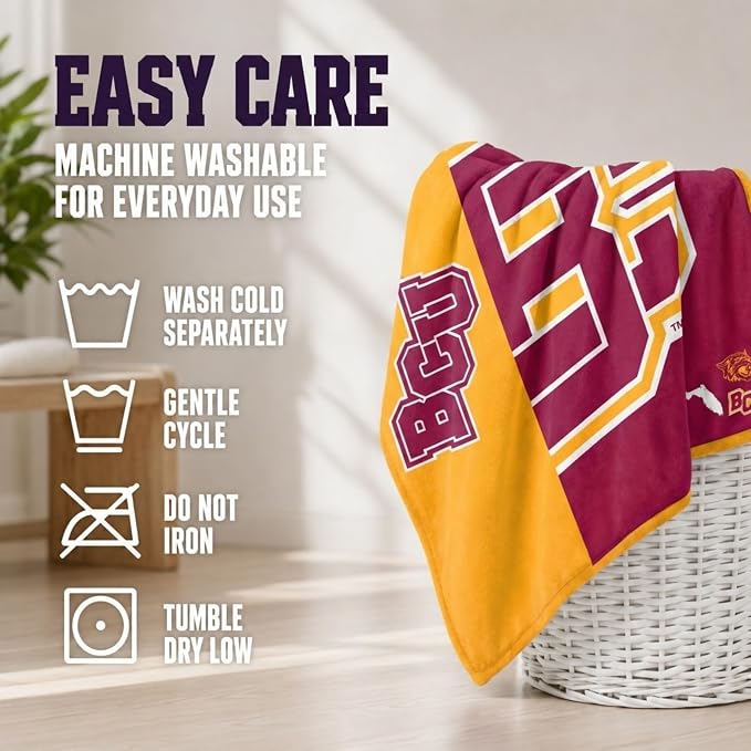 Proformance Home NCAA Bethune Cookman Wildcats Endzone Ultra Soft Tailgate Throw