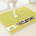 Muddy Mat® | Super Water Absorbent Door Mat Indoor, Microfiber Quick Dry Chenille Entryway Rug, Slip Resistant Front Door Mat, Indoor Mats for Entryway, Machine Washable Pet Rug, Yellow 22" x 36"