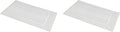 Amazon Basics Banded Bathroom Bath Rug Mat, 100% Cotton, 31 x 20 inches, Soft Silver (Pack of 2)