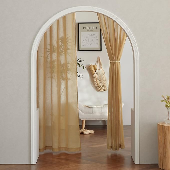 NICETOWN Sheer Linen Curtains 84 inch Long - Image 6
