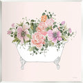 Mixed Flower Bathtub Planter, 12 x 12 Inch Mounted Print on Wall Plaque | Stupell Industries · By Cindy Jacobs · Hand finished · Ready to hang · Made in USA