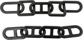 CosmoLiving by Cosmopolitan Wood Chain Decorative Sculpture Home Decor Statues, Set of 2 Accent Figurines 27", 25" W, Black
