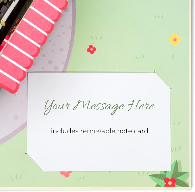 Paper Love Pop Up Cards 2 Pack - Includes 1 Lilies and Flower Truck, for All Occasions, Mother Day, Birthday, Just Because- Includes Envelope and Note Tag