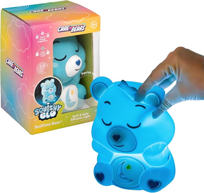 Paladone Care Bears Bedtime Bear SquishyGlo Silicone Light, Officially Licensed Lamp for Kids, Teens, Adults, Girls, Women, Cordless & Rechargeable Bedroom Décor, Collectible Pop Culture Gift